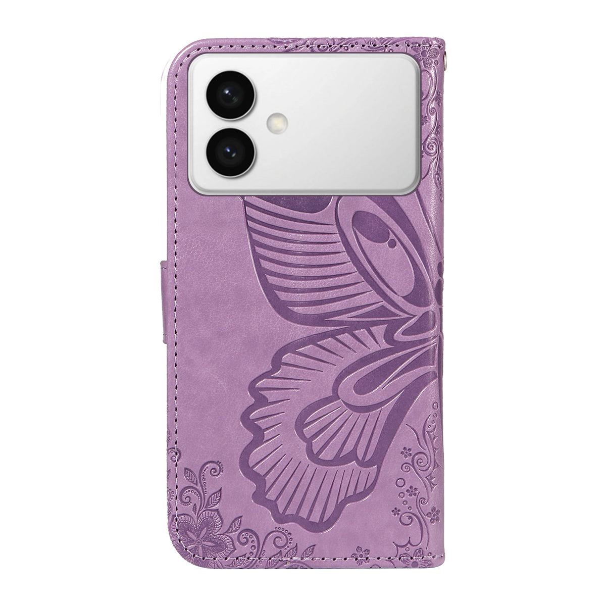 For-Samsung-Galaxy-S26-Edge-Case-Butterfly-Pattern-PU-Leather-Folio-Flip-Phone-Cover-Light-Purple