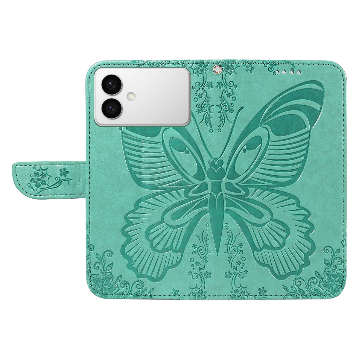 For-Samsung-Galaxy-S26-Edge-Case-Butterfly-Pattern-PU-Leather-Folio-Flip-Phone-Cover-Green