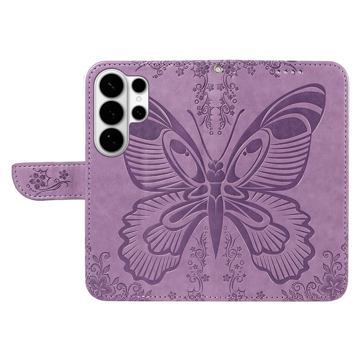 For-Samsung-Galaxy-S26-Ultra-Case-Butterfly-Pattern-PU-Leather-Folio-Flip-Phone-Cover-Light-Purple