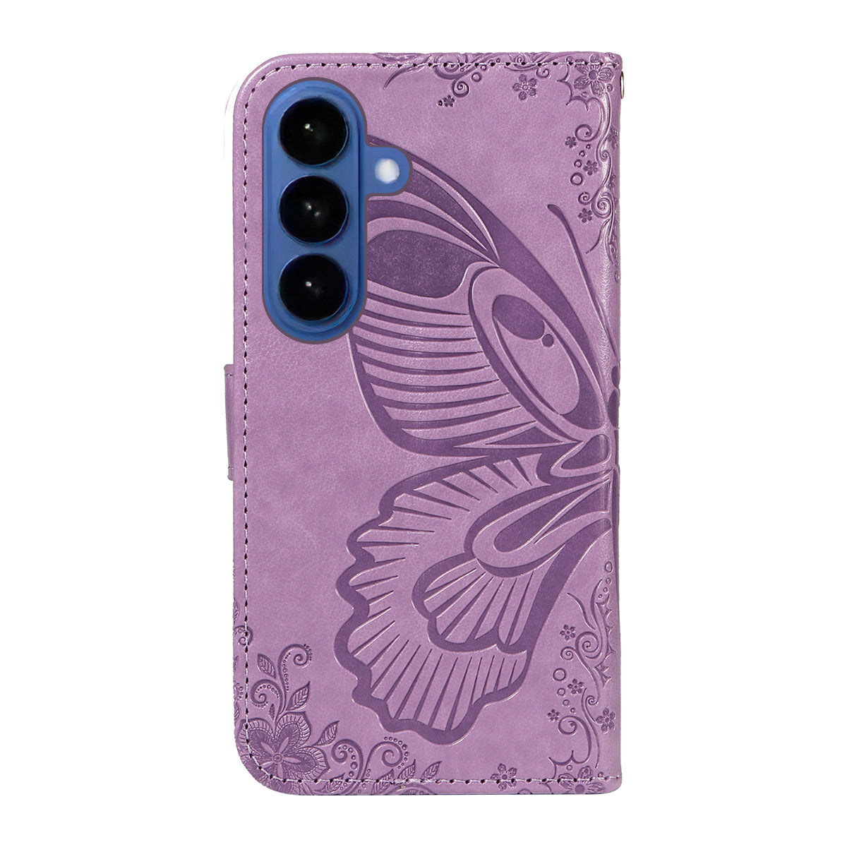 For-Samsung-Galaxy-S26-/-S26-Pro-Case-Butterfly-Pattern-PU-Leather-Folio-Flip-Phone-Cover-Light-Purple