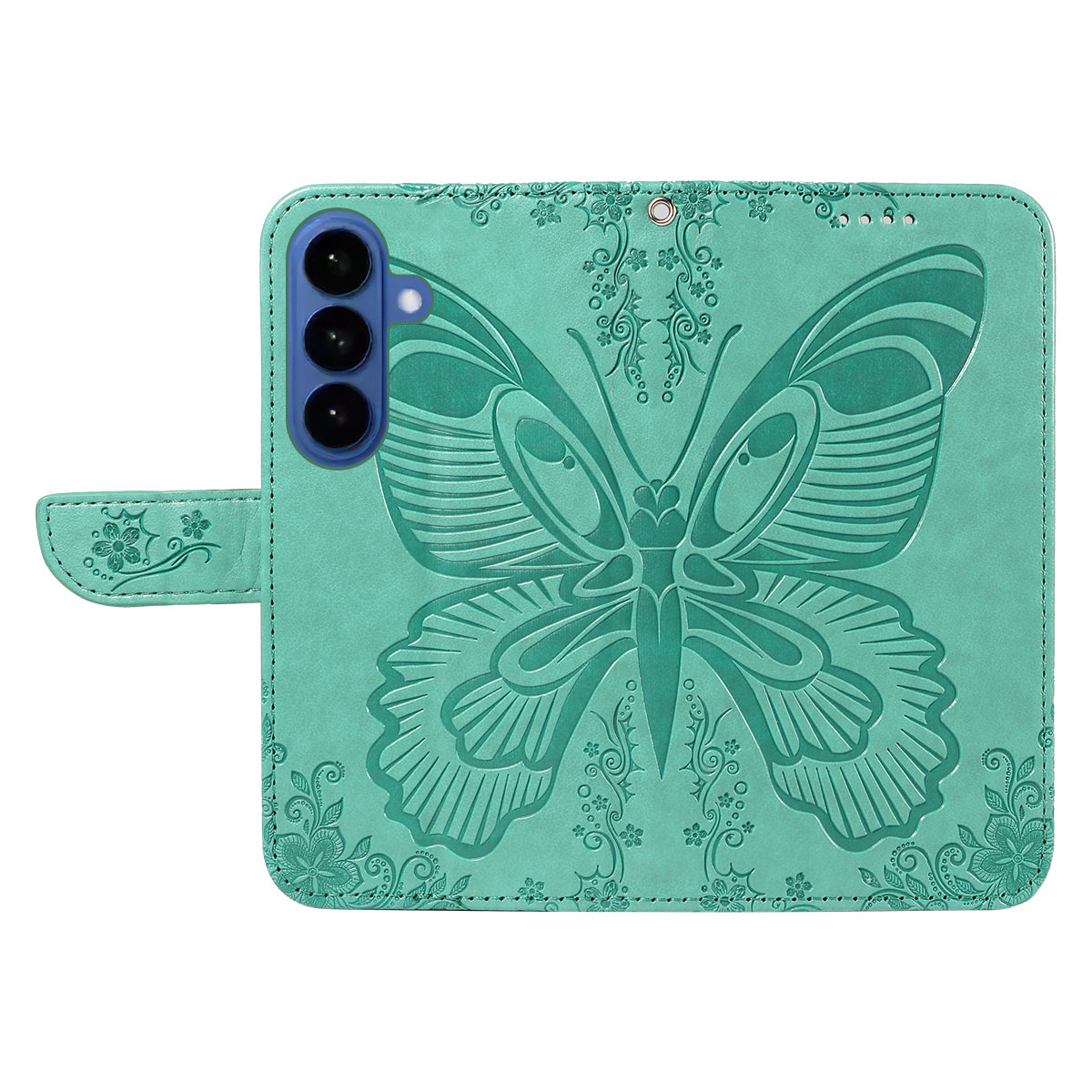 For-Samsung-Galaxy-S26-/-S26-Pro-Case-Butterfly-Pattern-PU-Leather-Folio-Flip-Phone-Cover-Green