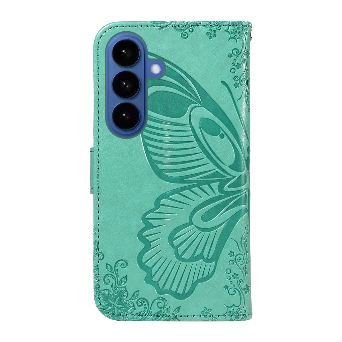 For-Samsung-Galaxy-S26-/-S26-Pro-Case-Butterfly-Pattern-PU-Leather-Folio-Flip-Phone-Cover-Green