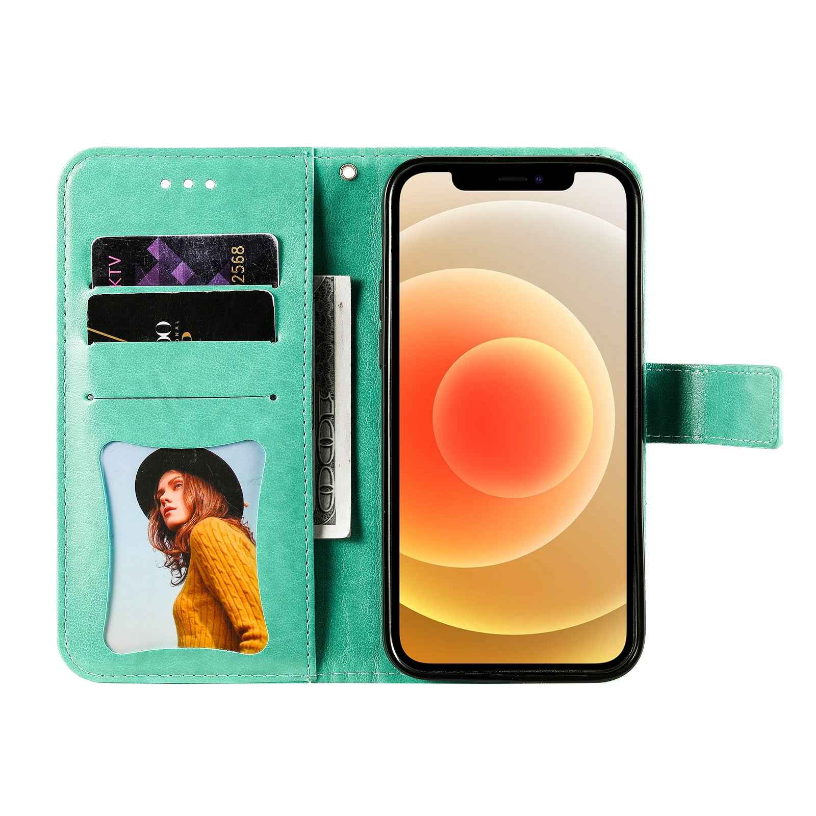 For Xiaomi 17 Pro Case Floral Pattern PU Leather Wallet Stand Phone Cover - Green