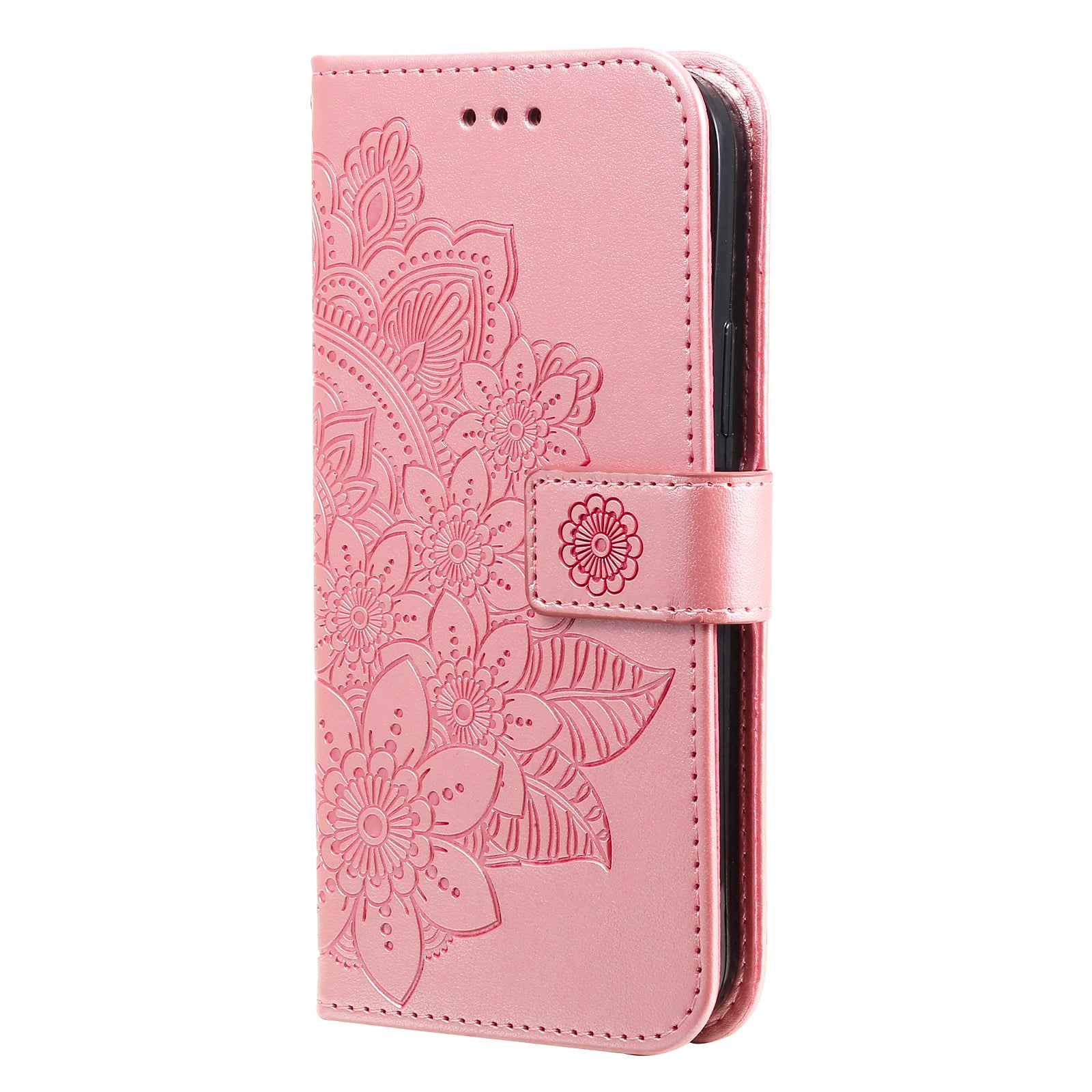 For Xiaomi 17 Pro Case Floral Pattern PU Leather Wallet Stand Phone Cover - Pink