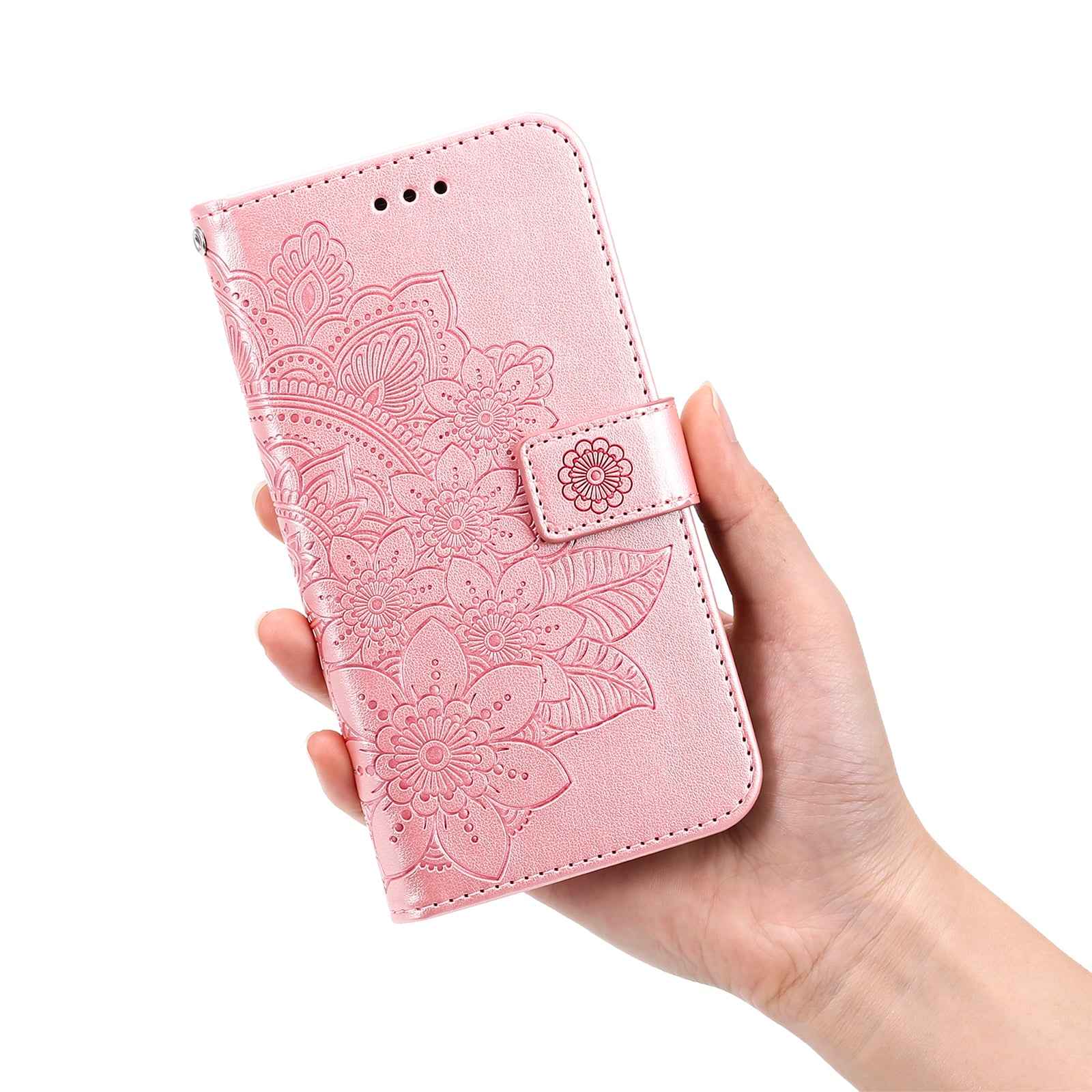 For Xiaomi 17 Pro Case Floral Pattern PU Leather Wallet Stand Phone Cover - Pink