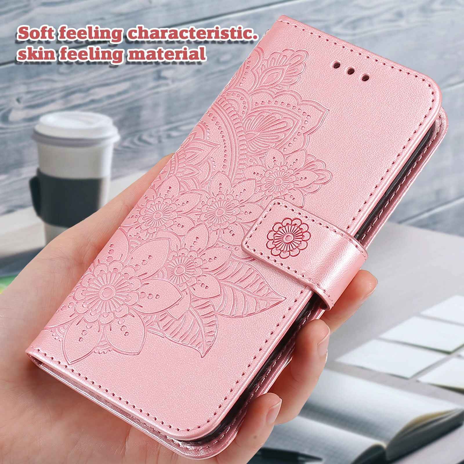 For Xiaomi 17 Pro Case Floral Pattern PU Leather Wallet Stand Phone Cover - Pink