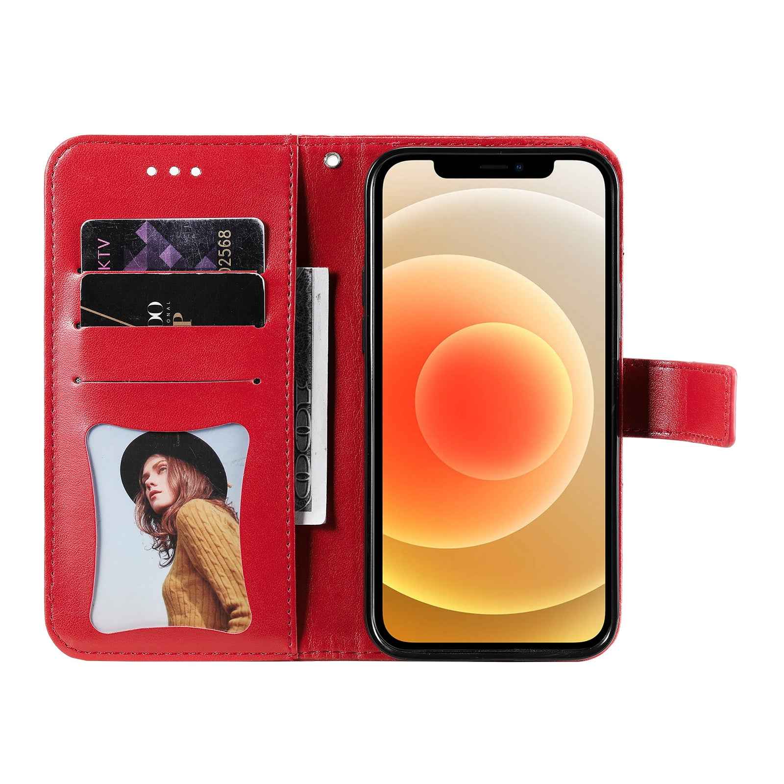 For Xiaomi 17 Pro Case Floral Pattern PU Leather Wallet Stand Phone Cover - Red