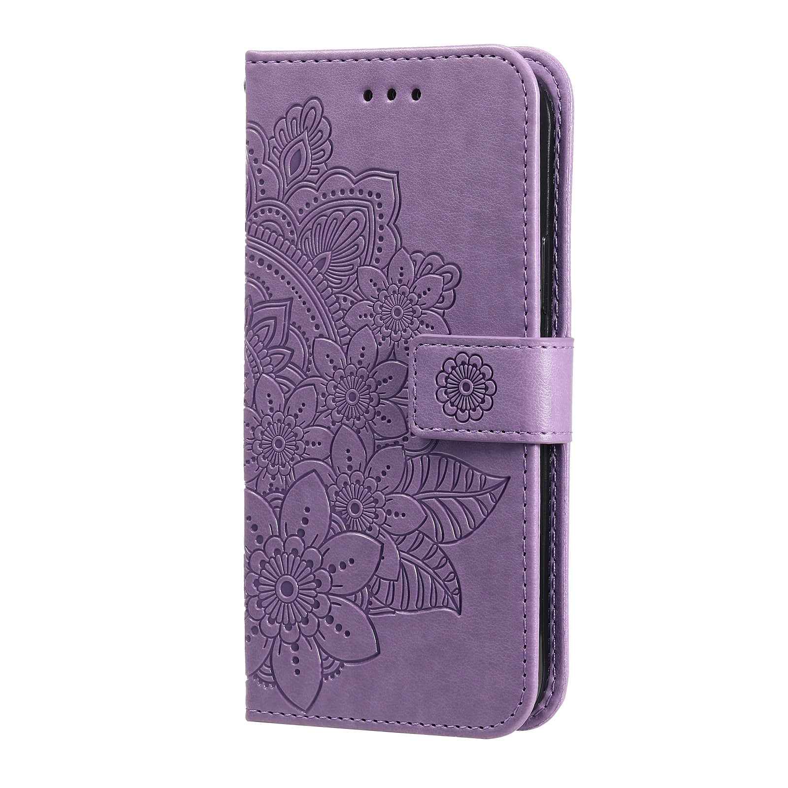 For Xiaomi 17 Pro Case Floral Pattern PU Leather Wallet Stand Phone Cover - Purple