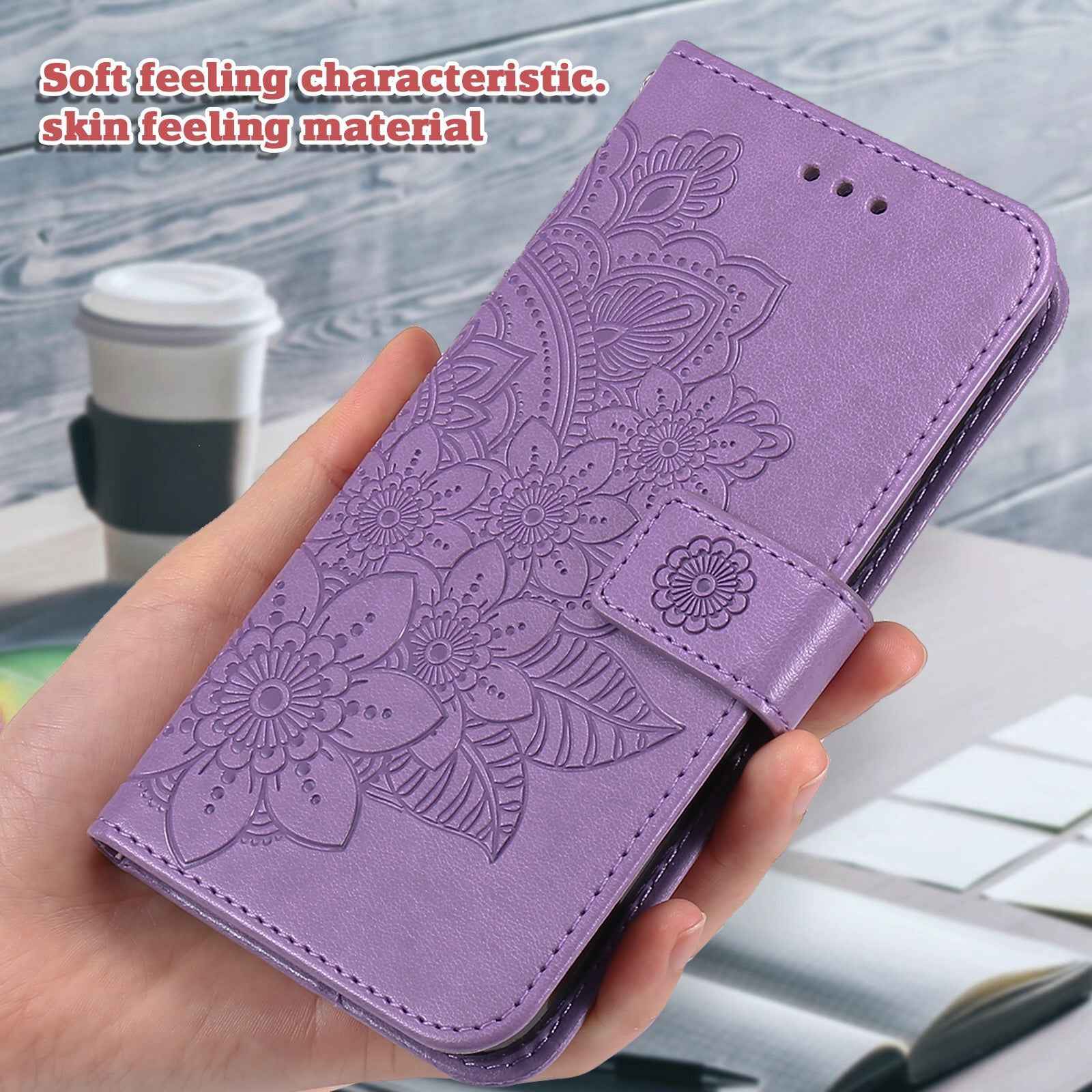 For Xiaomi 17 Pro Case Floral Pattern PU Leather Wallet Stand Phone Cover - Purple