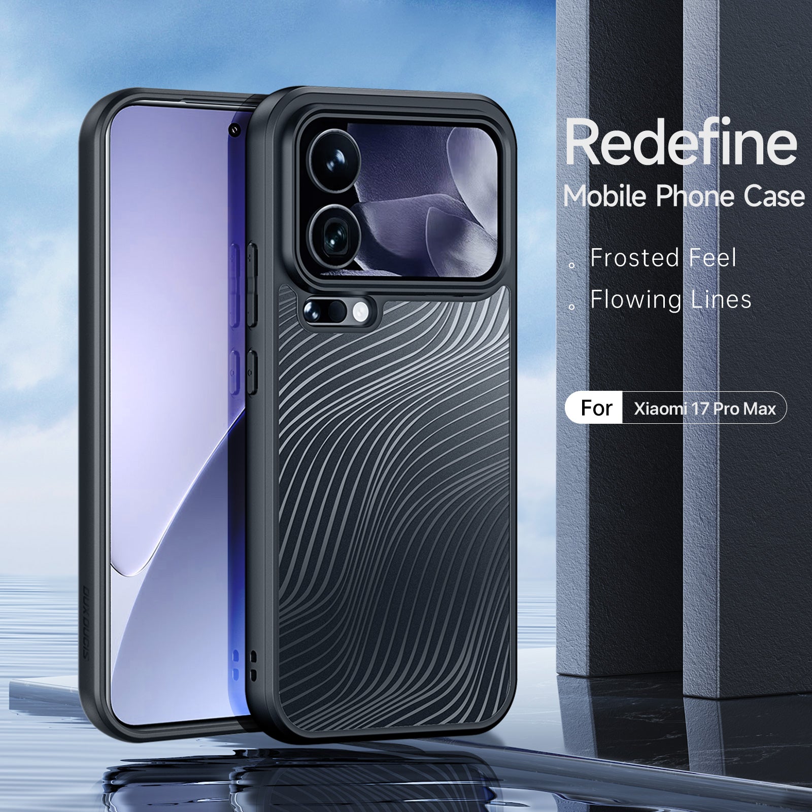 For Xiaomi 17 Pro Max Case DUX DUCIS Aimo Series TPU+PC Matte Drop-proof Phone Cover (REACH Certification) - Black