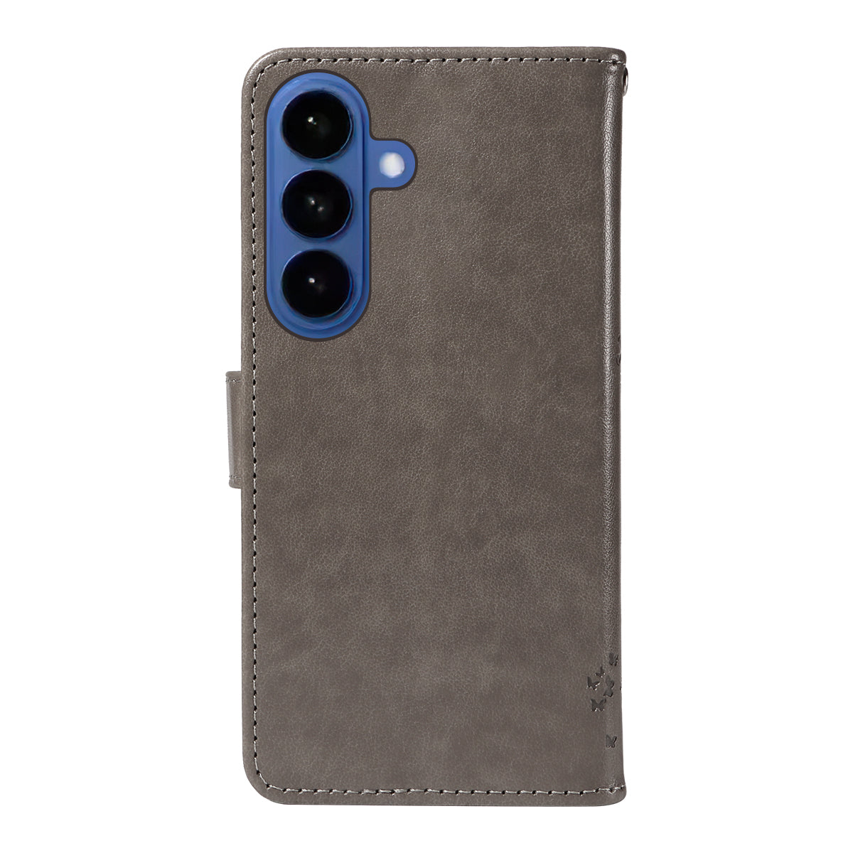 For-Samsung-Galaxy-S26-/-S26-Pro-Phone-Case-with-Stand-Cat-Tree-Pattern-Leather-Wallet-Mobile-Cover-Grey
