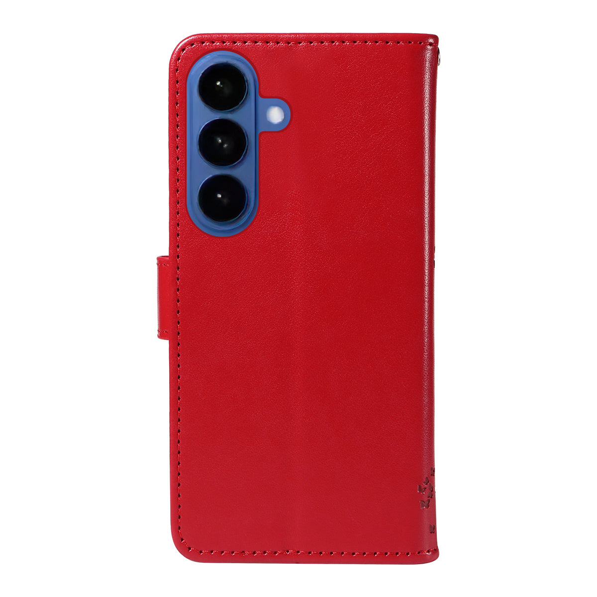 For-Samsung-Galaxy-S26-/-S26-Pro-Phone-Case-with-Stand-Cat-Tree-Pattern-Leather-Wallet-Mobile-Cover-Red