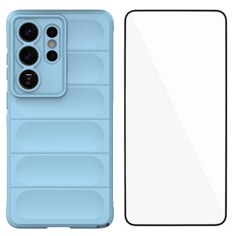 For-Samsung-Galaxy-S26-Ultra-TPU-Case-WANLONFENG-HD-Series-Anti-Slip-Phone-Cover-with-Tempered-Glass-Baby-Blue