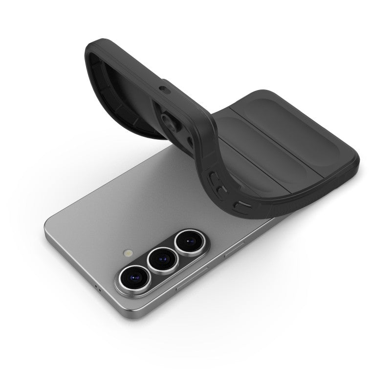 For-Samsung-Galaxy-S26-/-S26-Pro-TPU-Case-WANLONFENG-HD-Series-Anti-Slip-Phone-Cover-with-Tempered-Glass-Black