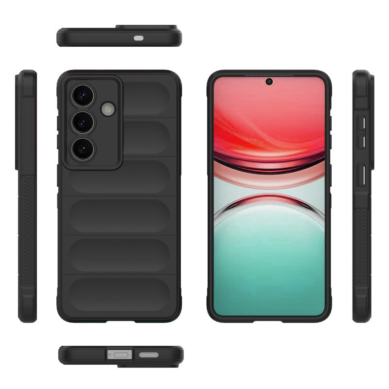 For-Samsung-Galaxy-S26-/-S26-Pro-TPU-Case-WANLONFENG-HD-Series-Anti-Slip-Phone-Cover-with-Tempered-Glass-Black