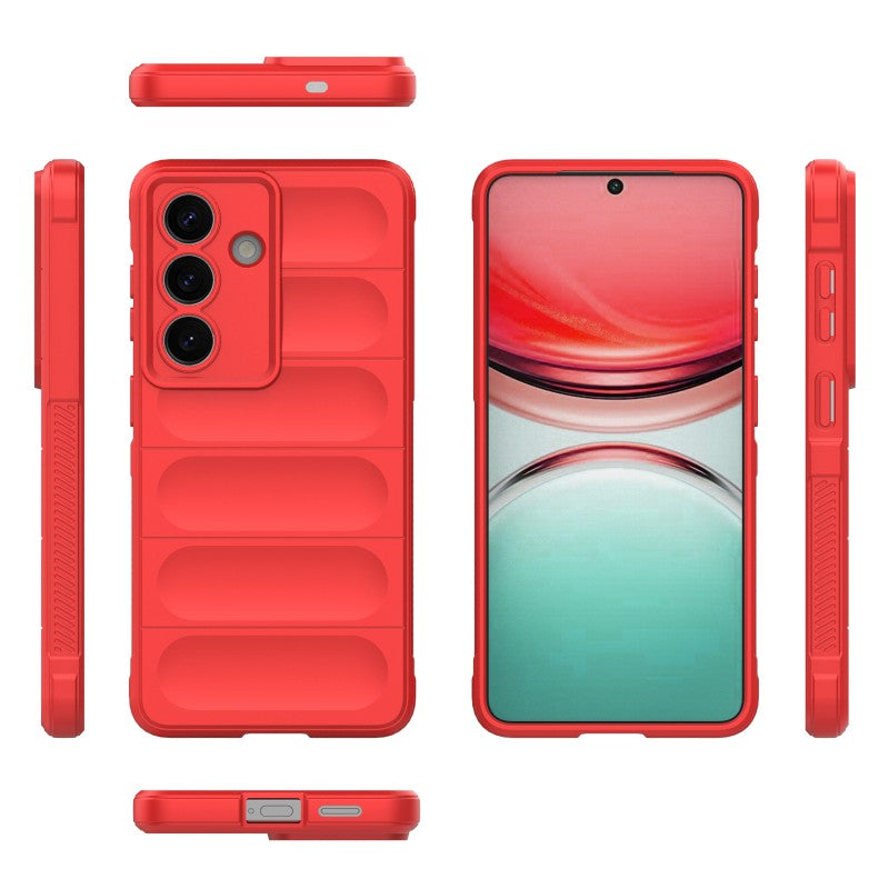 For-Samsung-Galaxy-S26-/-S26-Pro-TPU-Case-WANLONFENG-HD-Series-Anti-Slip-Phone-Cover-with-Tempered-Glass-Red