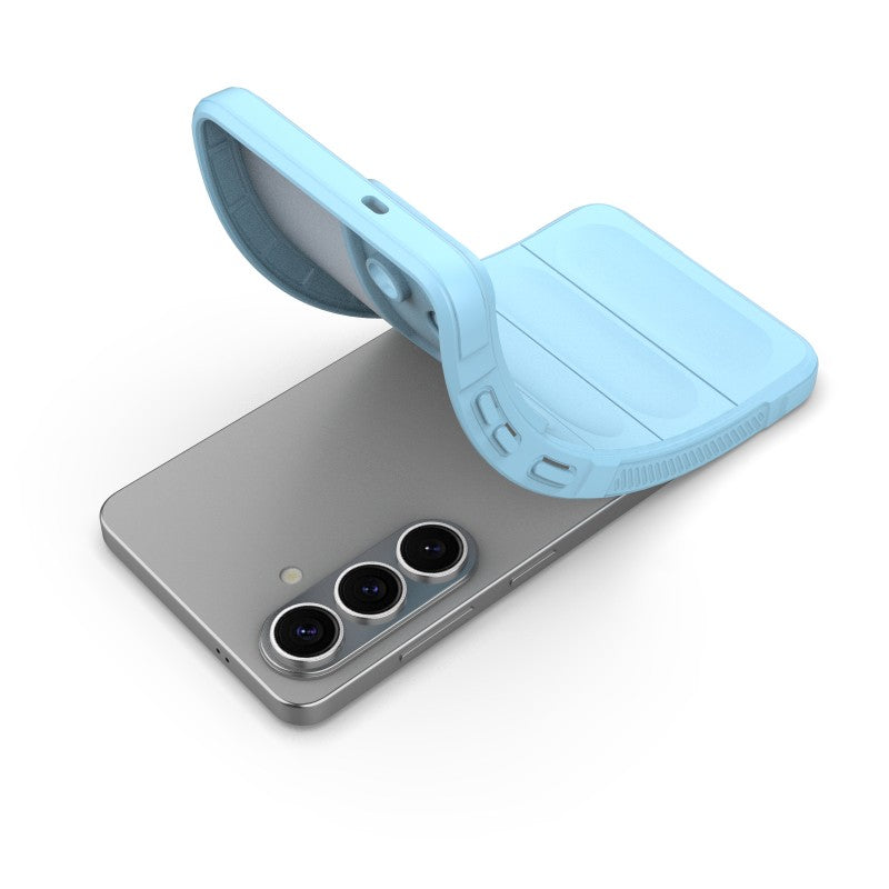 For-Samsung-Galaxy-S26-/-S26-Pro-TPU-Case-WANLONFENG-HD-Series-Anti-Slip-Phone-Cover-with-Tempered-Glass-Baby-Blue