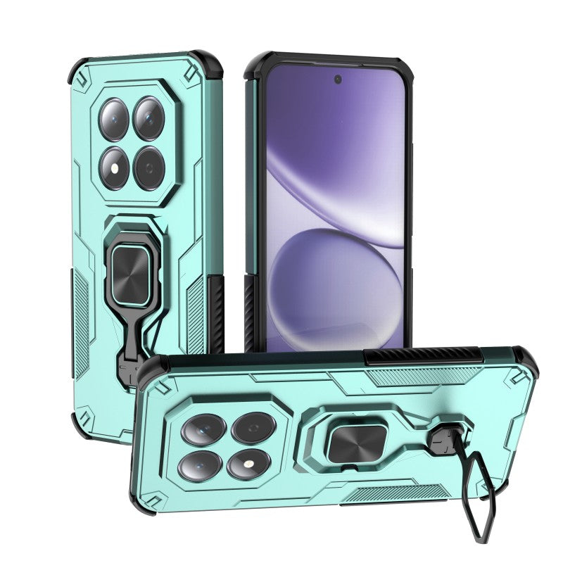 For Xiaomi Redmi Note 15 Pro 5G (Global) Phone Case WANLONFENG PC TPU Back Cover Kickstand with Tempered Glass - Green