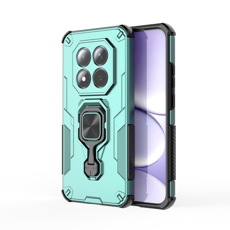 For Xiaomi Redmi Note 15 Pro 5G (Global) Phone Case WANLONFENG PC TPU Back Cover Kickstand with Tempered Glass - Green