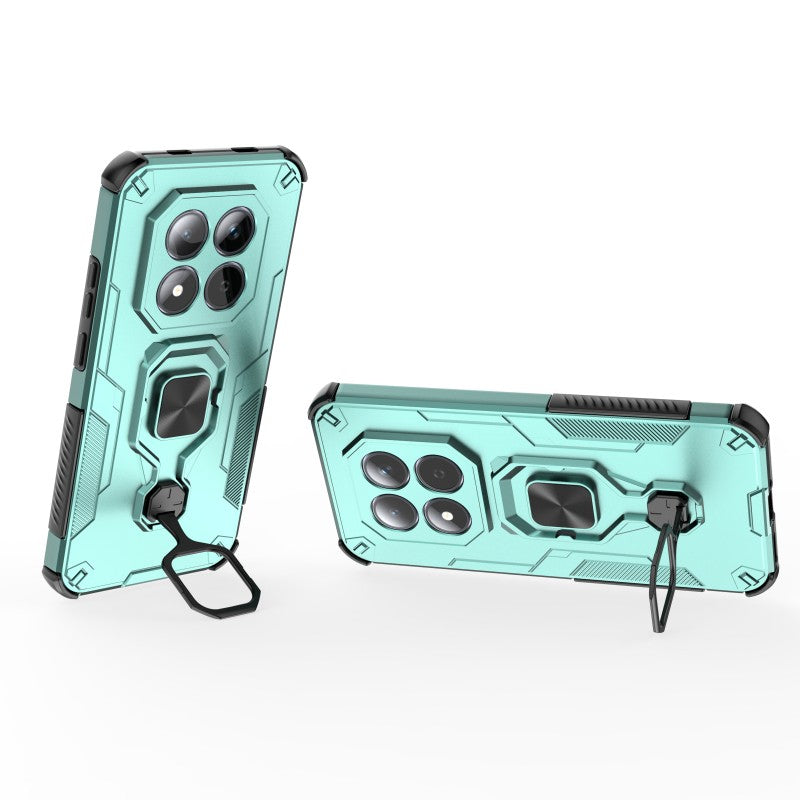 For Xiaomi Redmi Note 15 Pro 5G (Global) Phone Case WANLONFENG PC TPU Back Cover Kickstand with Tempered Glass - Green