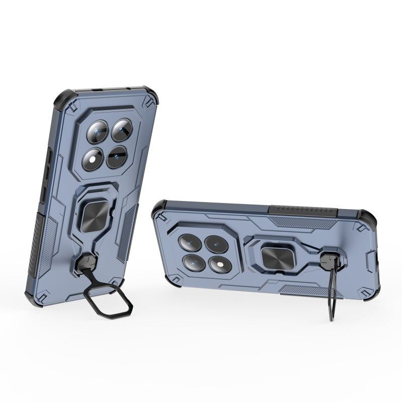 For Xiaomi Poco M8 Pro 5G / Redmi Note 15 Pro+ 5G (Global) Phone Case WANLONFENG PC TPU Back Cover Kickstand with Tempered Glass - Blue