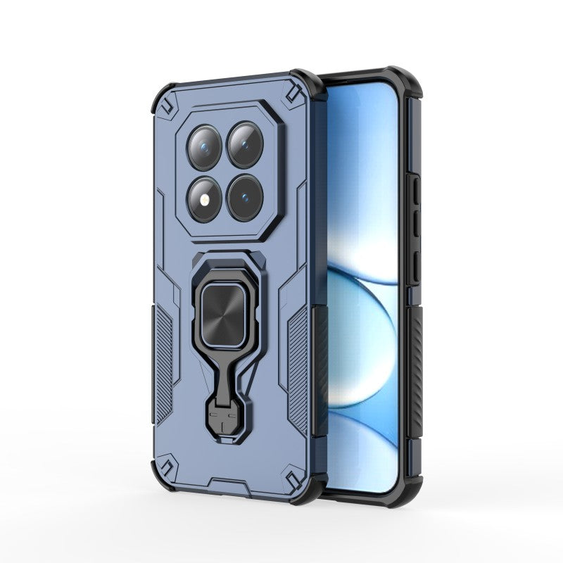 For Xiaomi Poco M8 Pro 5G / Redmi Note 15 Pro+ 5G (Global) Phone Case WANLONFENG PC TPU Back Cover Kickstand with Tempered Glass - Blue