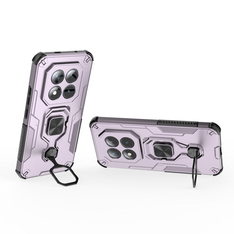 For Xiaomi Poco M8 Pro 5G / Redmi Note 15 Pro+ 5G (Global) Phone Case WANLONFENG PC TPU Back Cover Kickstand with Tempered Glass - Purple