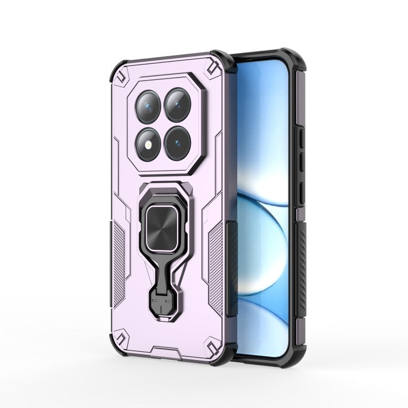 For Xiaomi Poco M8 Pro 5G / Redmi Note 15 Pro+ 5G (Global) Phone Case WANLONFENG PC TPU Back Cover Kickstand with Tempered Glass - Purple