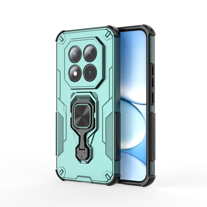 For Xiaomi Poco M8 Pro 5G / Redmi Note 15 Pro+ 5G (Global) Phone Case WANLONFENG PC TPU Back Cover Kickstand with Tempered Glass - Green
