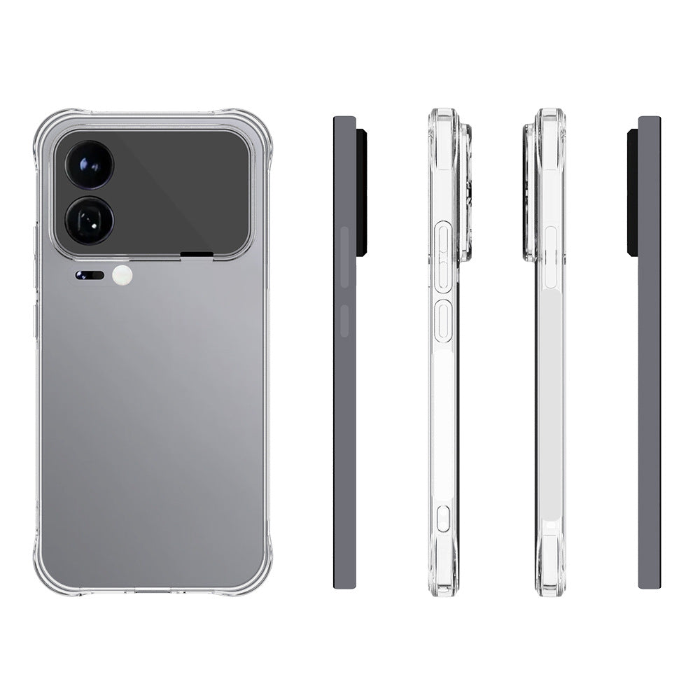 For Xiaomi 17 Pro Max Case WANLONFENG WL Series 2.0mm TPU Phone Cover with Tempered Glass Film - Transparent