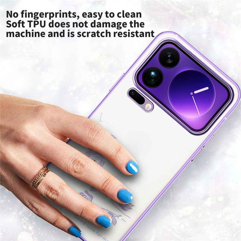 KADEM For Xiaomi 17 Pro Case Flower Rhinestone Decor TPU Phone Cover - Purple