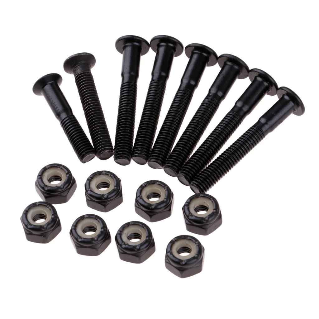 8 Pieces Skateboard Longboard Mounting Bolts Screws Nuts Hardware Set 35mm