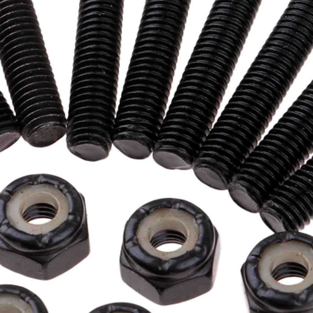 8 Pieces Skateboard Longboard Mounting Bolts Screws Nuts Hardware Set 35mm