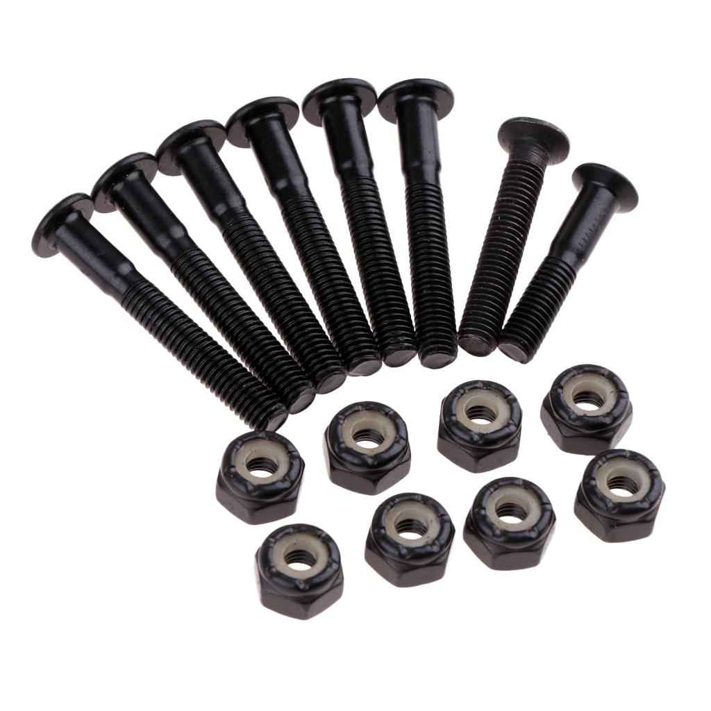 8 Pieces Skateboard Longboard Mounting Bolts Screws Nuts Hardware Set 35mm