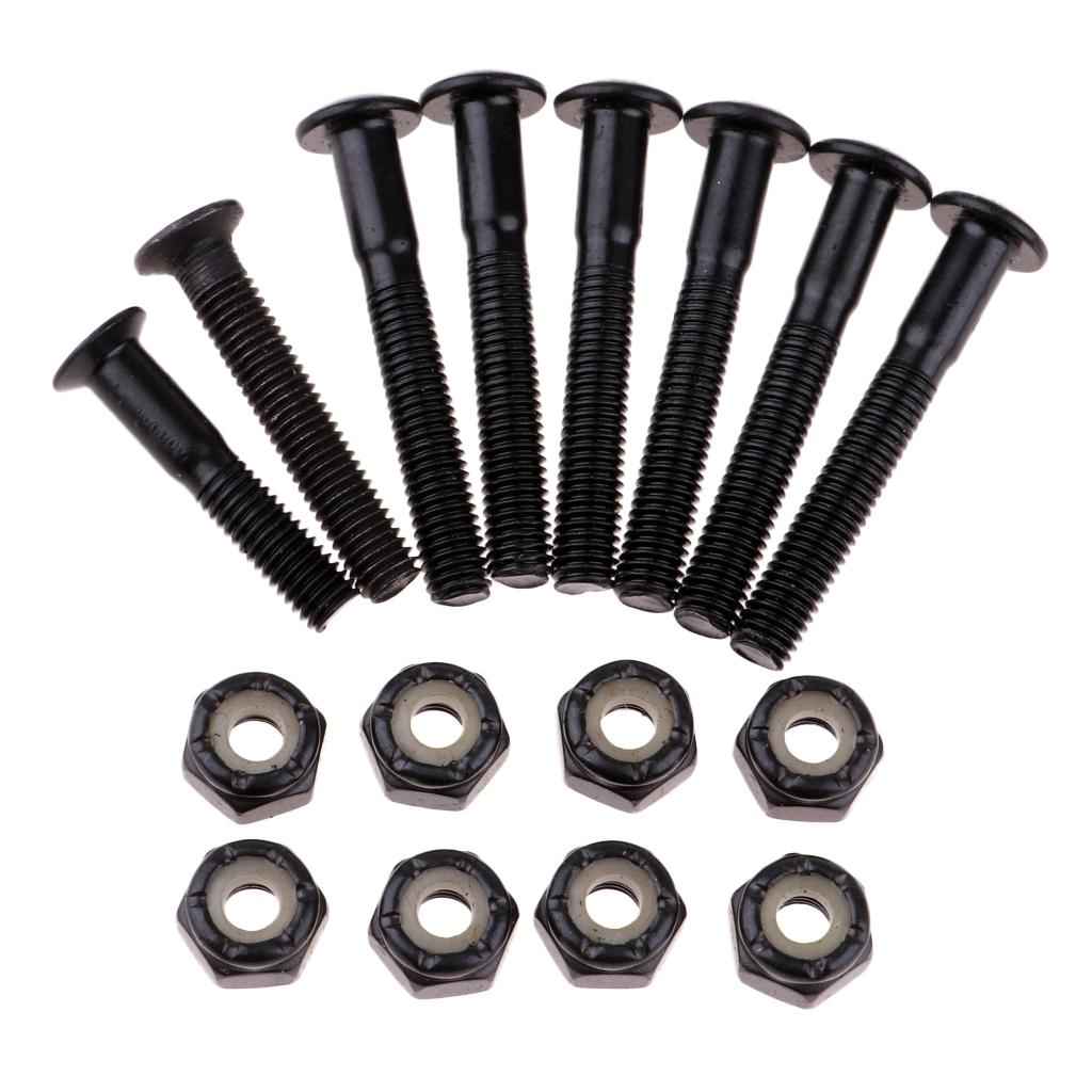 8 Pieces Skateboard Longboard Mounting Bolts Screws Nuts Hardware Set 35mm