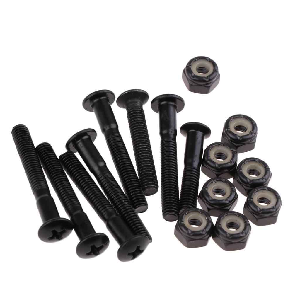 8 Pieces Skateboard Longboard Mounting Bolts Screws Nuts Hardware Set 35mm