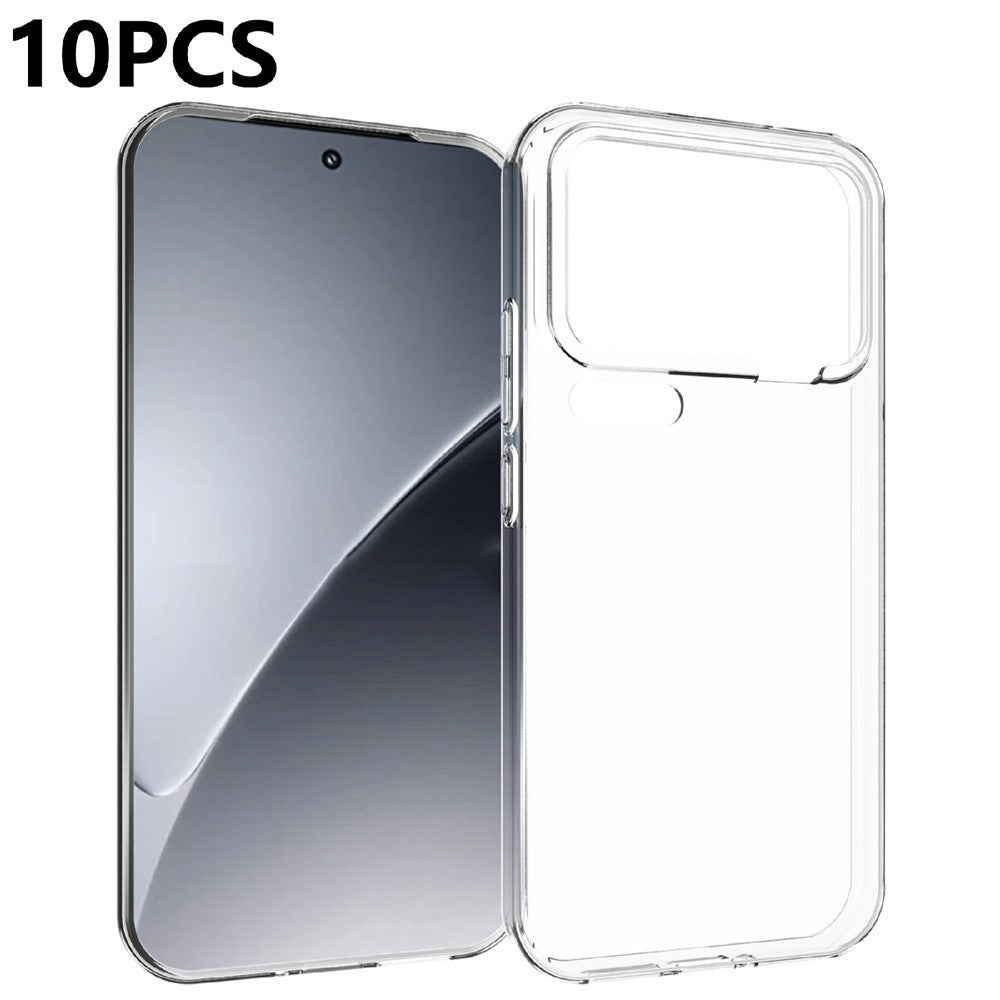 10Pcs  /  Pack For Xiaomi 17 Pro Max Case Watermark Free TPU Protective Clear Phone Cover