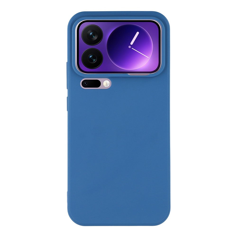 For Xiaomi 17 Pro Max Case Precise Cutouts Straight Edge TPU Shockproof Phone Cover - Sapphire
