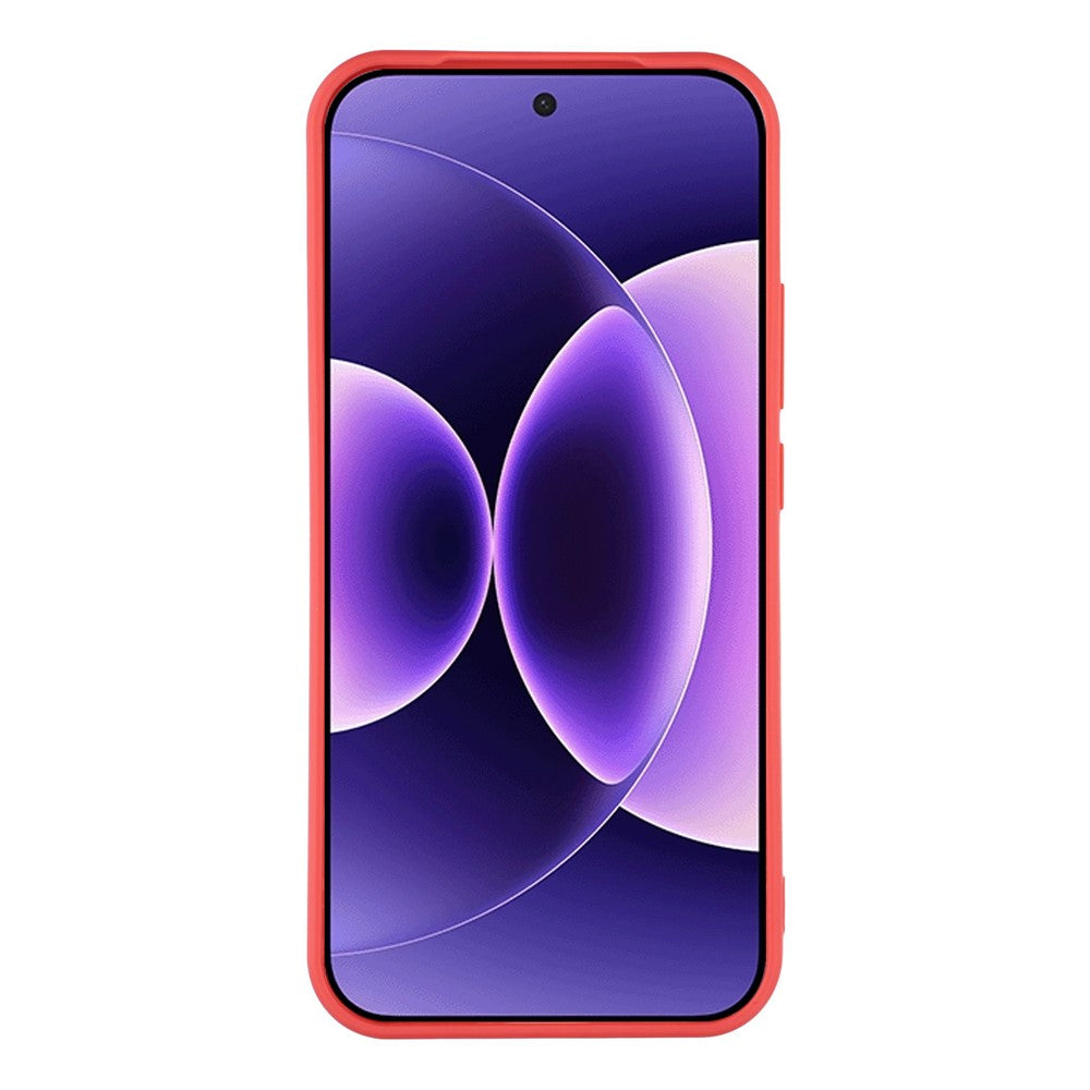 For Xiaomi 17 Pro Max Case Precise Cutouts Straight Edge TPU Shockproof Phone Cover - Hawthorn Red