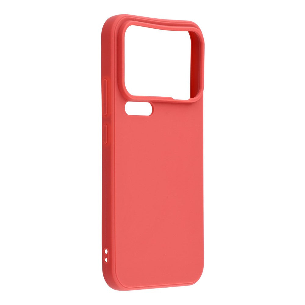 For Xiaomi 17 Pro Max Case Precise Cutouts Straight Edge TPU Shockproof Phone Cover - Hawthorn Red