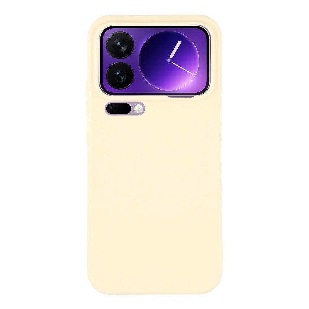 For Xiaomi 17 Pro Max Case Precise Cutouts Straight Edge TPU Shockproof Phone Cover - White