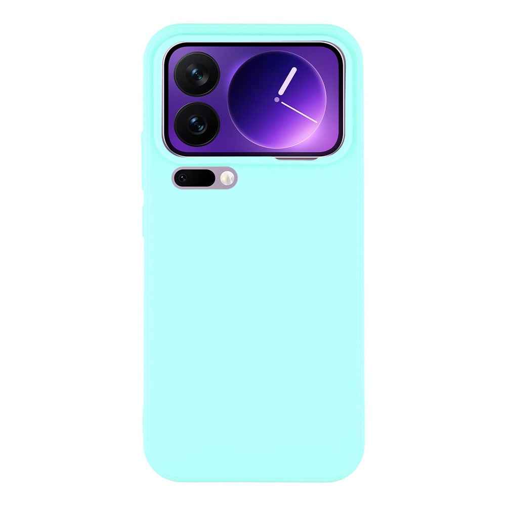 For Xiaomi 17 Pro Case Precise Cutouts Straight Edge TPU Shockproof Phone Cover - Baby Blue