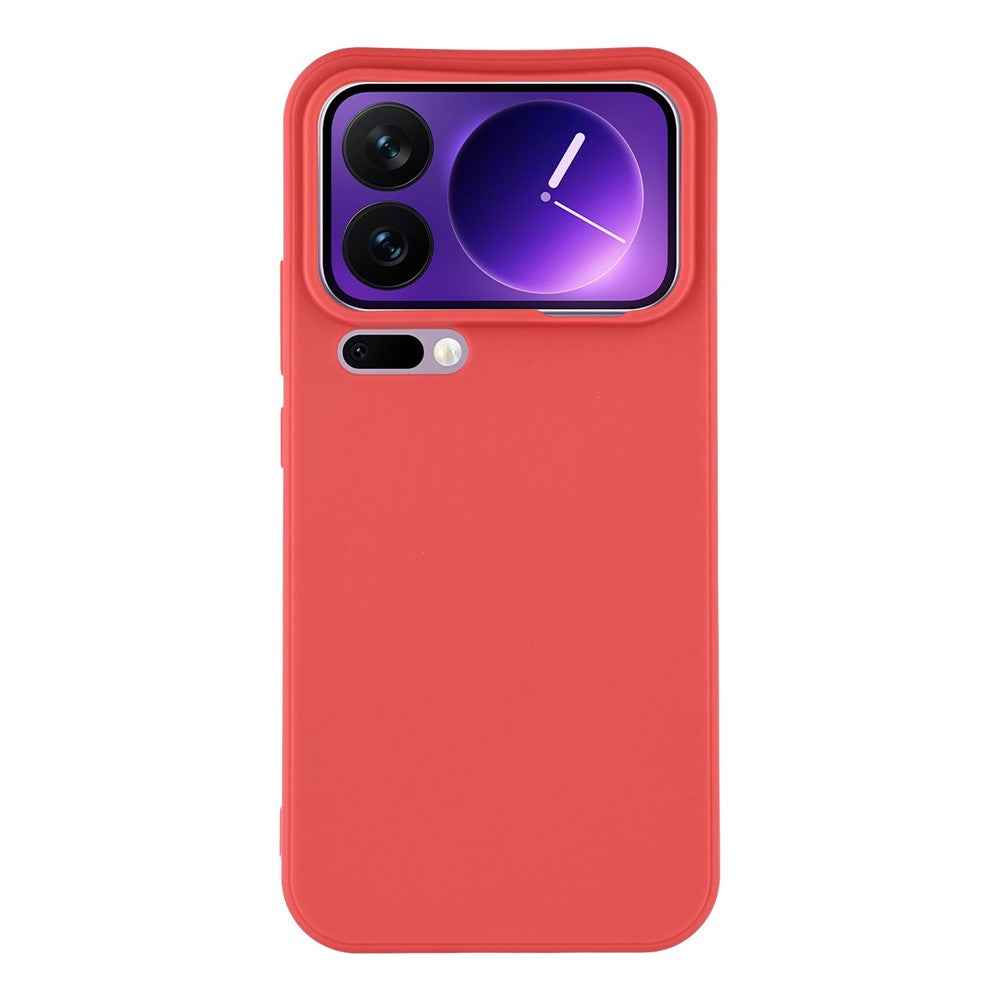 For Xiaomi 17 Pro Case Precise Cutouts Straight Edge TPU Shockproof Phone Cover - Hawthorn Red