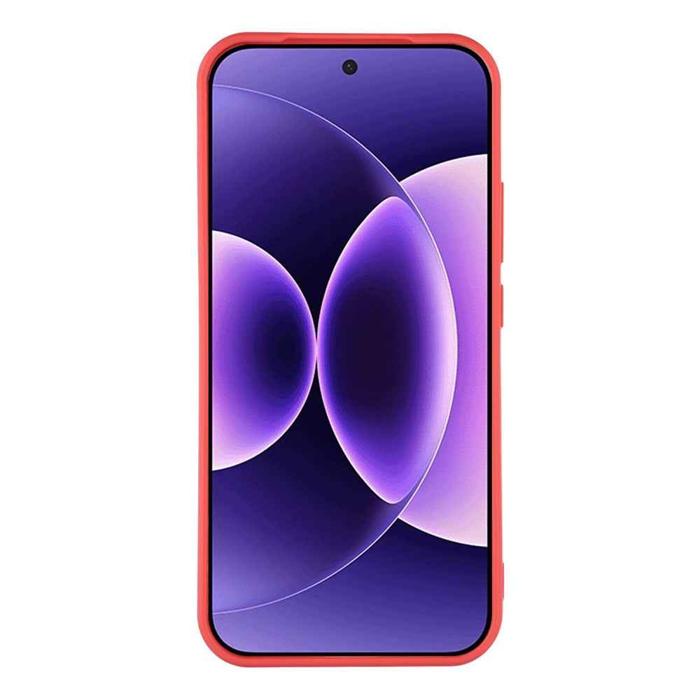 For Xiaomi 17 Pro Case Precise Cutouts Straight Edge TPU Shockproof Phone Cover - Hawthorn Red