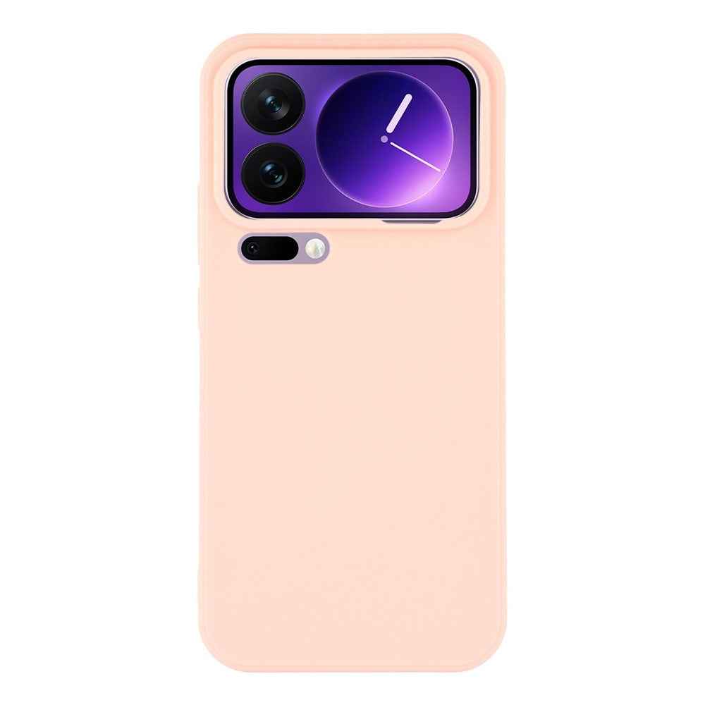 For Xiaomi 17 Pro Case Precise Cutouts Straight Edge TPU Shockproof Phone Cover - Pink