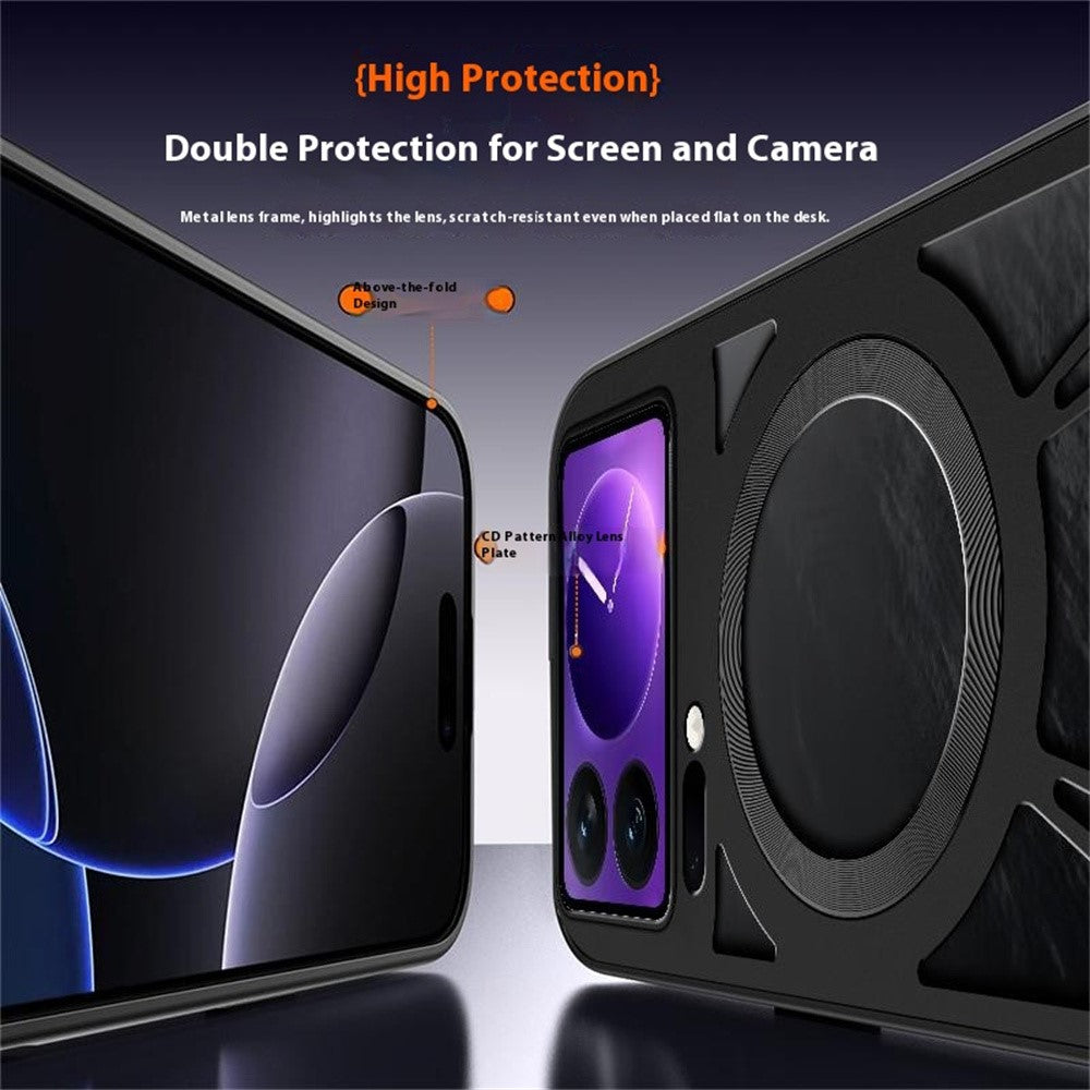 For Xiaomi 17 Pro Max Magnetic Case Hollow Heat Dissipation Silicone + PC + Metal Bumper Phone Cover - Silver