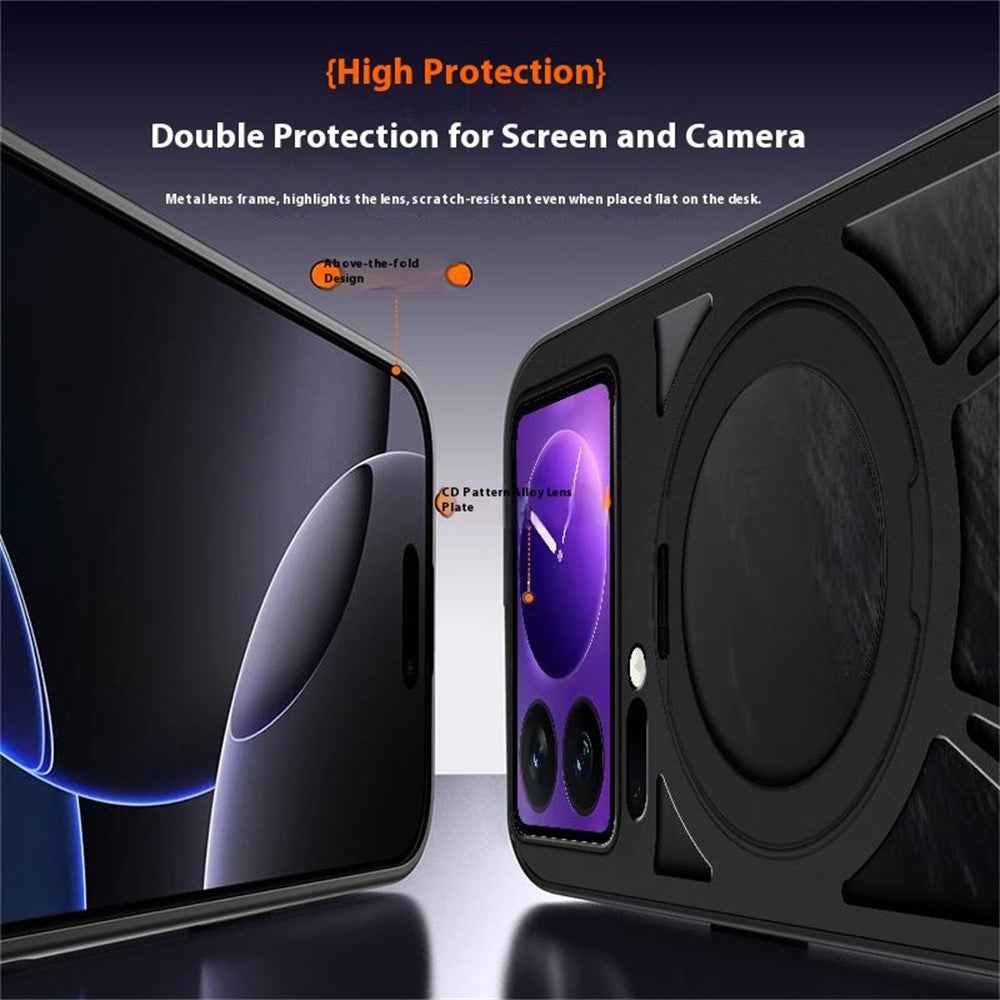 For Xiaomi 17 Pro Case Magnetic Kickstand Hollow Heat Dissipation Silicone + PC + Metal Bumper Phone Cover - Silver