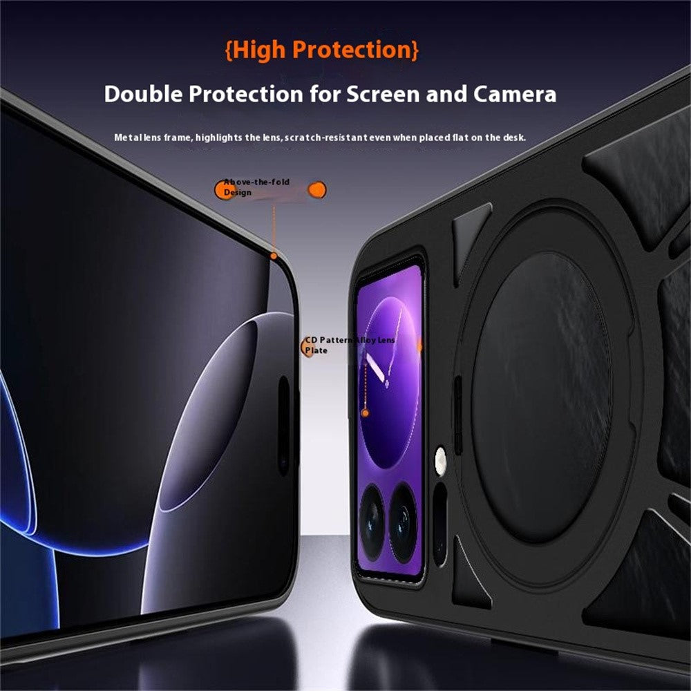 For Xiaomi 17 Pro Max Case Magnetic Kickstand Hollow Heat Dissipation Silicone + PC + Metal Bumper Phone Cover - Silver