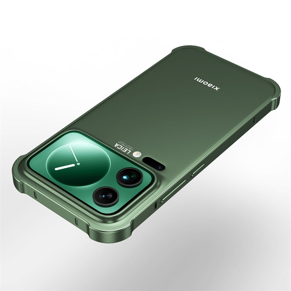 For Xiaomi 17 Pro Max Bumper Case Heat Dissipation Metal Frame Phone Cover - Green