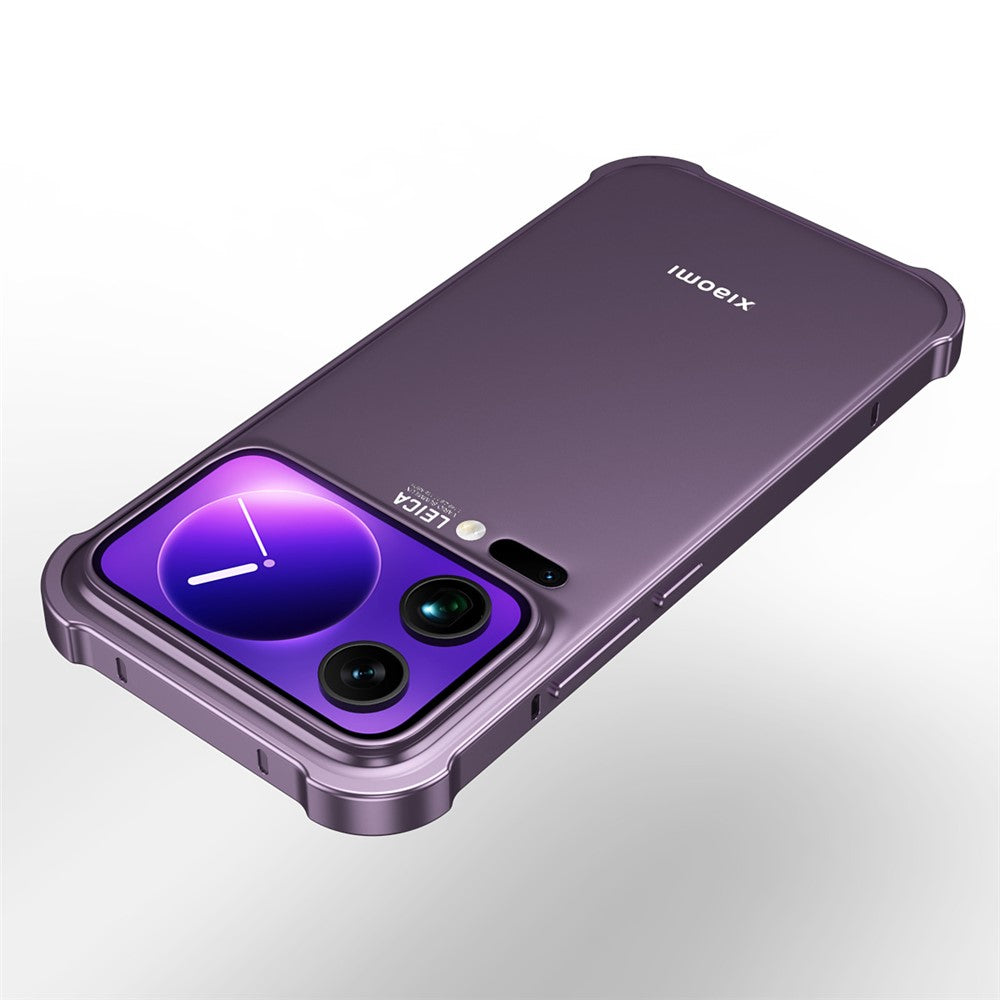 For Xiaomi 17 Pro Max Bumper Case Heat Dissipation Metal Frame Phone Cover - Purple